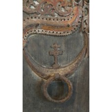 Door shutters with Kerala latch, double cross on crescent